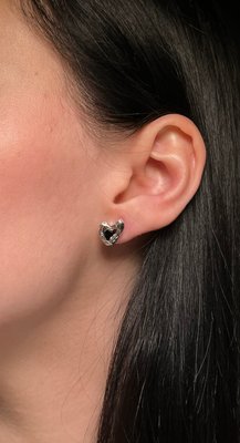 Earrings with Black Zirconium